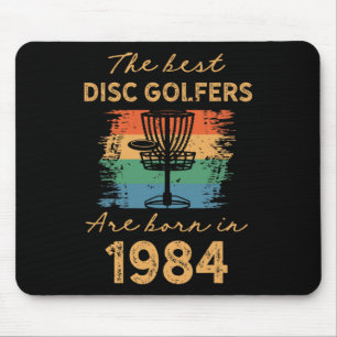 Mens Born In 1984 37th Birthday Disc Golf Retro Go Mouse Mat