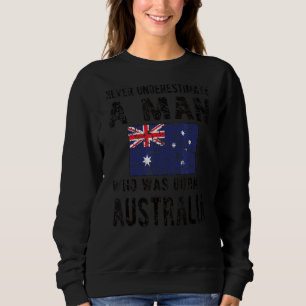 Mens Born In Australia Australian Flag Australian Sweatshirt