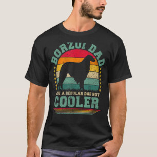 Mens Borzoi Dad Like A Regular Dad But Cooler Fath T-Shirt