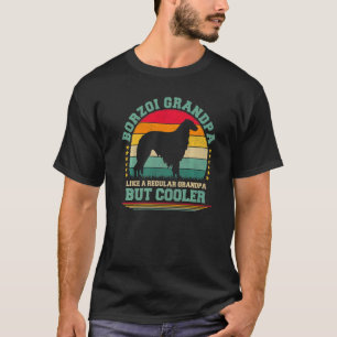 Mens Borzoi Dog Vintage Borzoi Grandpa Father's T-Shirt
