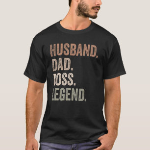 Mens Boss Funny Husband Dad Legend Vintage Father' T-Shirt