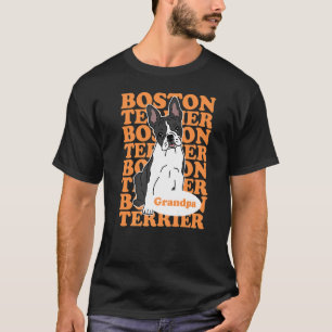 Mens Boston Terrier Grandpa Dog Owner Boston Terri T-Shirt