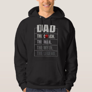 Mens Bowling Coach Dad Man Myth The Legend Bowling Hoodie