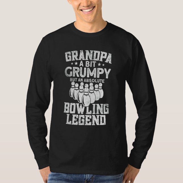 Mens Bowling Grandpa     Bowler Bowling T-Shirt (Front)
