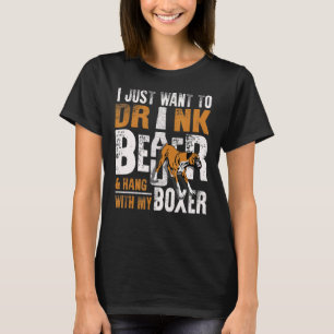 Mens Boxer Dad Father's Day Dog Beer T-Shirt