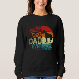Mens Boxer Vintage Dog Dad Cool Fathers Day Retro Sweatshirt