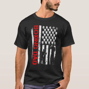 Mens Boxing Us American Flag For Patriotic Dad Fat T-Shirt