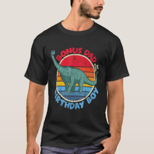 Mens Boy Birthday I Bonus Dad I Brachiosaurus I Fa T-Shirt