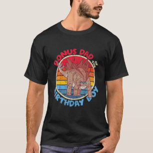 Mens Boy Birthday I Bonus Dad I Stegosaurus I Fami T-Shirt