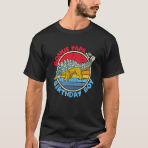 Mens Boy Birthday I Bonus Papa I Ankylosaurus I Fa T-Shirt