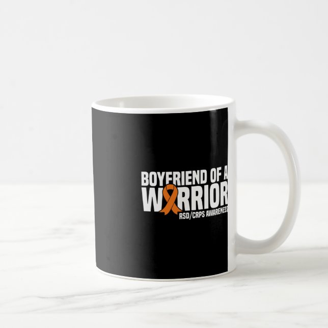 Mens Boyfriend of a Warrior Orange Ribbon RSDCRPS  Coffee Mug (Right)