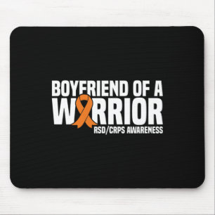 Mens Boyfriend of a Warrior Orange Ribbon RSDCRPS  Mouse Mat
