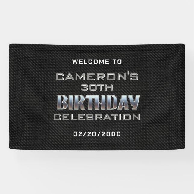Men's Boy's Birthday Banner (Horizontal)