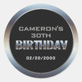 Men's Boy's Birthday Classic Round Sticker