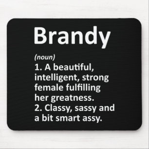 Mens Brandy Definition Personalised Name Funny Mouse Mat