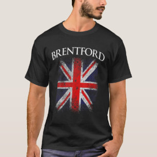 Mens Brentford Vintage Retro British Flag Funny T-Shirt