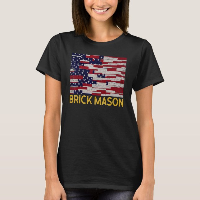 Mens Brick Mason Bricklayer Masonry Construction U T-Shirt (Front)
