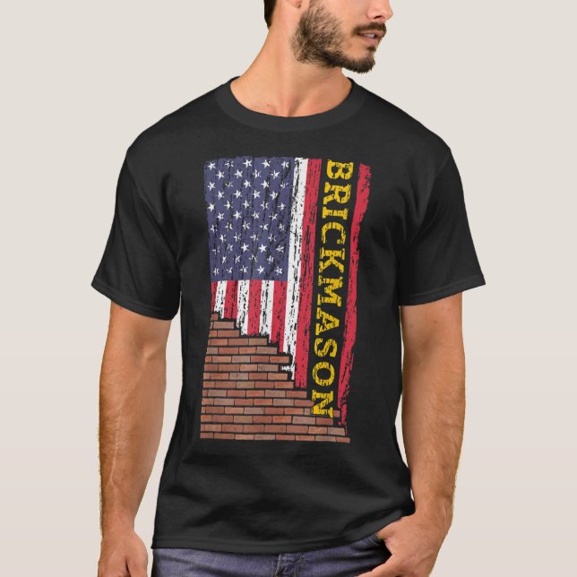 Mens Brick Mason Bricklayer Masonry Construction U T-Shirt (Front)