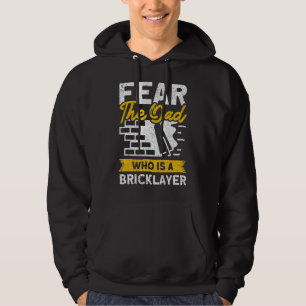 Mens Bricklayer Fear The Dad Who Is A Bricklayer M Hoodie