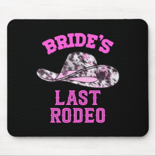 Mens bride's last rodeo cowgirl hat bachelorette mouse mat