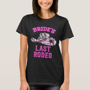 Mens bride's last rodeo cowgirl hat bachelorette T-Shirt