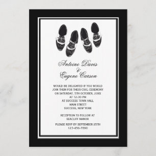 Mens Brogue Shoes Wedding Invitation