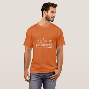 Men's Brompton Folding Bike Basic Orange T-Shirt