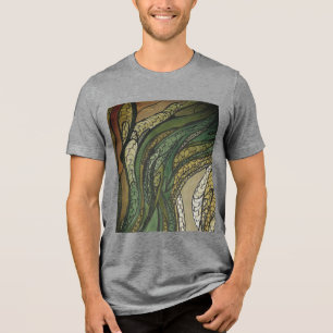 Men's "Bronze Green Silk Harvest" Tri-Blend Shirt