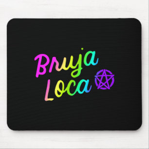 Mens Bruja Loca Crazy Witch Funny Halloween Latina Mouse Mat