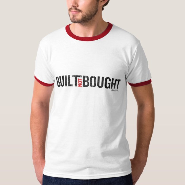 Men's Built Not Bought Logo Ringer T-shirt (Front)