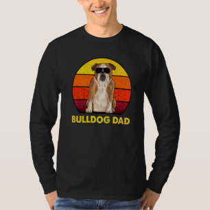 Mens Bulldog Dad Sunglasses Dog English Bulldog Da T-Shirt