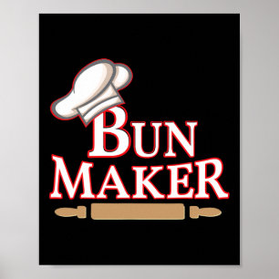 Men's Bun Maker Halloween Couple Costumes  Poster