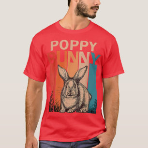 Mens Bunny Graphic Family Matching Retro Poppy Eas T-Shirt