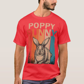Mens Bunny Graphic Family Matching Retro Poppy Eas T-Shirt