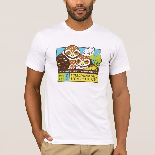 Mens Burrowing Owl Symposium T-Shirt (Front)