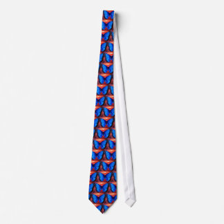 Men's Butterfly Necktie - Blue Print Tie
