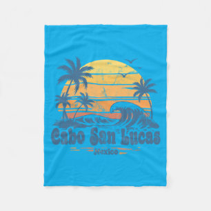 Mens Cabo San Lucas Mexico Retro Beach Vibes For Fleece Blanket