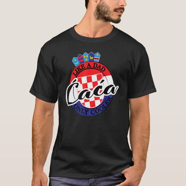 Mens Caca Dad in Croatian Croatia T-Shirt (Front)