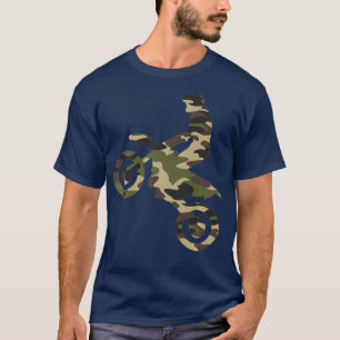 Mens Camo Dirt Bike Motocross Racing Premium T-Shirt
