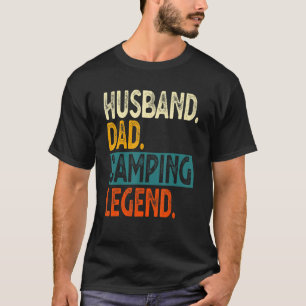 Mens Camper Husband Dad Camping Legend Vintage Fa T-Shirt