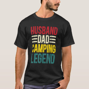 Mens Camper Husband Dad Camping Legend Vintage Fa T-Shirt