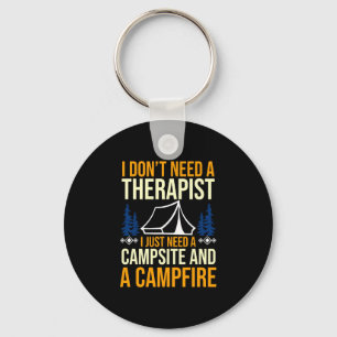 Mens camping bonfire camp life forest camper key ring