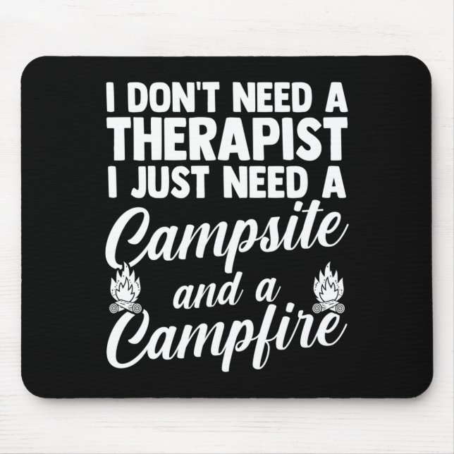 Mens camping bonfire camp life forest camper mouse mat (Front)