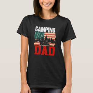 Mens Camping Dad  Camper Caravan  Camping 12 T-Shirt