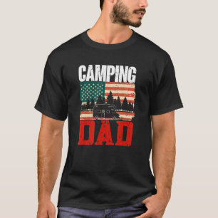 Mens Camping Dad  Camper Caravan  Camping 12 T-Shirt
