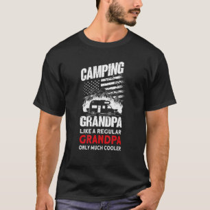 Mens Camping Grandpa  Camper Caravan  Camping T-Shirt