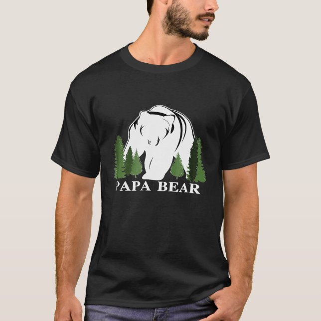 Mens Camping Papa Bear T-Shirt (Front)