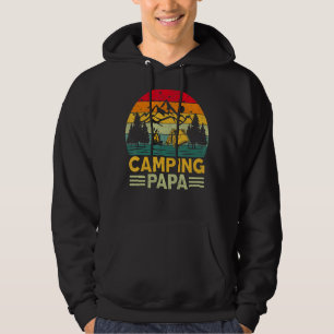 Mens Camping Papa Vintage Retro Camping  Father's  Hoodie