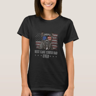 Mens Cane Corso Best Dog Dad Ever Retro USA Americ T-Shirt