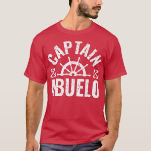 Mens Captain Abuelo Boat Owner Lake Boating Father T-Shirt